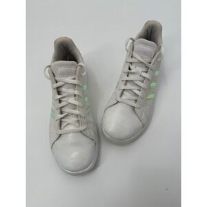 Adidas Grand Court Iridescent‎ Stripe White Sneakers Shoes Casual Size